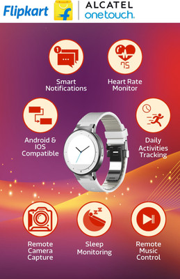 alcatel one touch watch pure white smartwatch