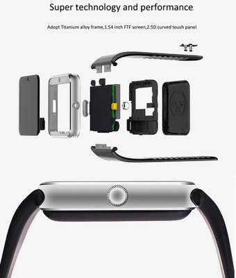 Whitecherry iTime Smartwatch (White Strap) 