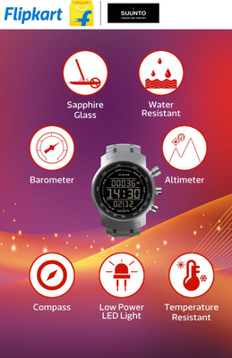 

Suunto Elementum Terra black Smartwatch(Black, White Strap Regular)