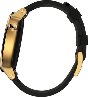 Motorola Moto 360 2nd Gen (46 mm) for Men Gold Black Leather Smartwatch