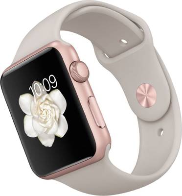 Apple Watch 42 mm Rose Gold Aluminum Case with Stone Sport Band Stone Smartwatch