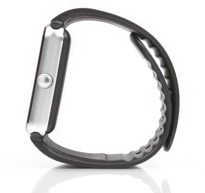 Shan GT-08 Smartwatch (Black, Silver, Red Strap) 