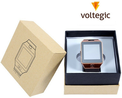 

Voltegic ® Wrist Mobile Phone Support TF Sim Card Answer Call Camera Pedometer Bluetooth Gold Smartwatch(Gold Strap Regular)