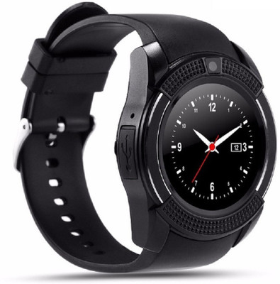 

Voltegic ® Bluetooth MTK6261D 0.3MP Camera Support Micro SIM TF Card MP3 Black Smartwatch(Black Strap Regular)