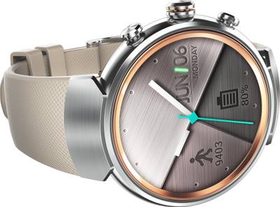 Asus Zenwatch 3 Silver with Beige Rubber Strap For Women and Men