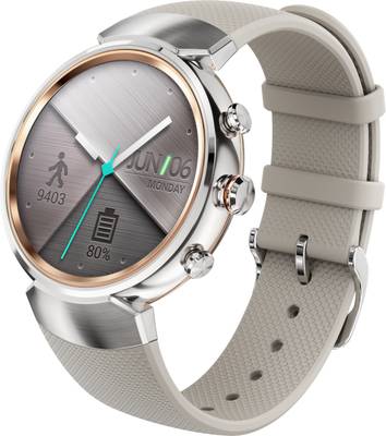 Asus Zenwatch 3 Silver with Beige Rubber Strap For Women and Men