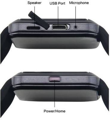 MDI u8 BLACK Smartwatch (Black Strap) 