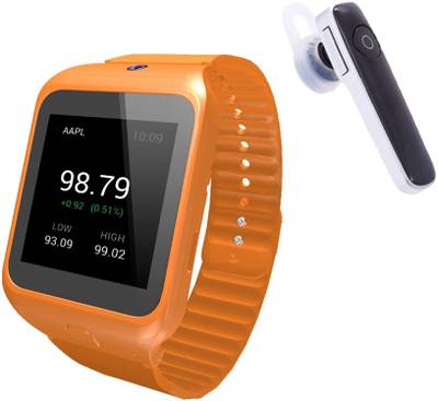 kenxinda W3 Peppy Orange Smartwatch (Orange Strap) 