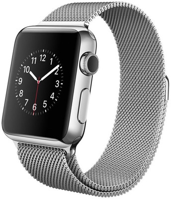 

Apple Watch 38 mm Stainless Steel Case with Milanese Loop(Grey Strap Medium)