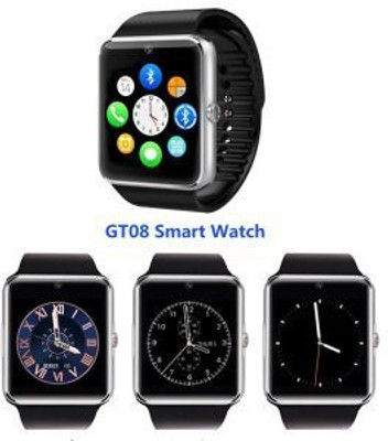 

VCS GT08-C Silver Smartwatch(Black Strap Medium)
