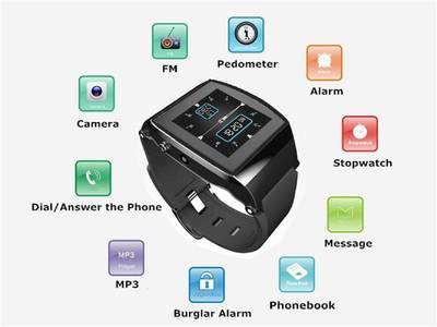 CrystaTech Bluetooth U8 black Smartwatch