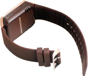 Mediacom Multimedia Smart Mobile Watch with sim, Bluetooth, Fitness Tracker, Spy Cam and Anti theft Alarm Brown Smartwatch (Brown Strap Free Size) 