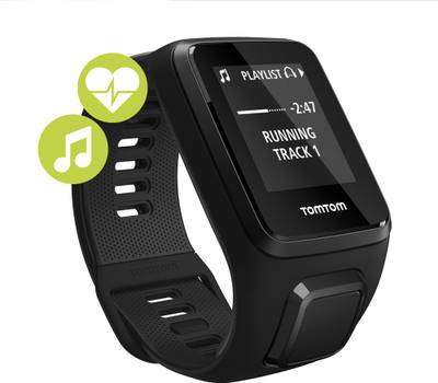 TomTom Spark 3 Cardio, GPS with Heart Rate Monitor Black Smartwatch