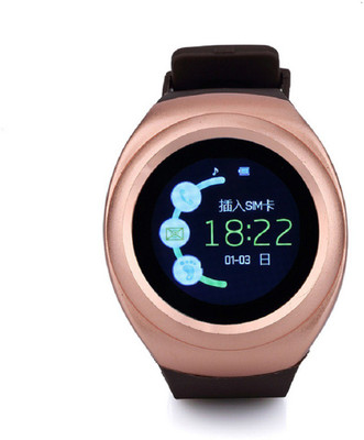 

Wonder World ® Bluetooth S600 Sport pedometer MTK6261D sim card Inteligente Gold Smartwatch(Black Strap Regular)