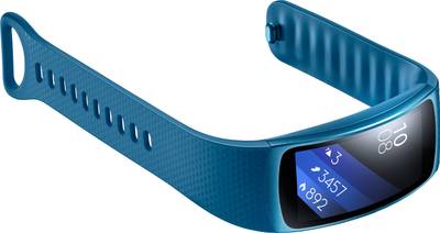 SAMSUNG Gear Fit 2 Blue Smartband (Blue Strap L) 