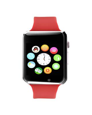 Frenzy With Sim, Memorycard slot, Bluetooth and Fitness tracker Red Smartwatch (Red Strap) 