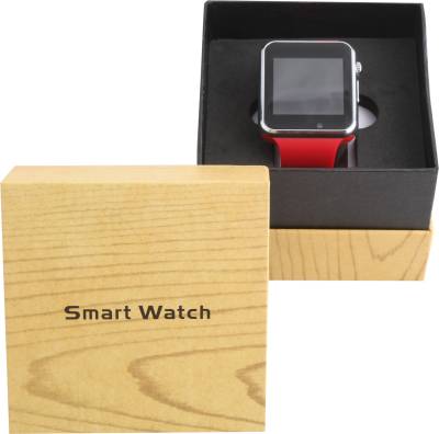 Frenzy With Sim, Memorycard slot, Bluetooth and Fitness tracker Red Smartwatch (Red Strap) 
