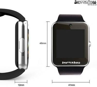 ShutterBugs SB Silver Black Smartwatch (Black Strap Free Size) 