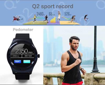 Enhance Limited edition premium Q2 with heart rate Black Smartwatch