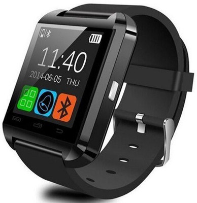 

Black U8 Smartwatch(Black Strap Regular)