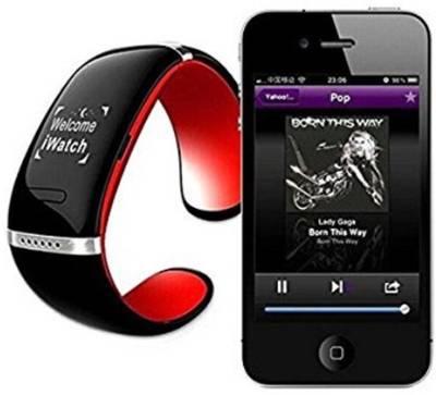 JSWE L12S OLED Bluetooth Bracelet Watch Black Smartwatch