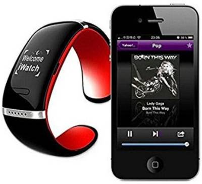 JSWE L12S OLED Bluetooth Bracelet Watch Black Smartwatch