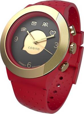 COGITO Fit Smartwatch (Red Strap) 