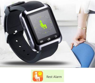 ZOON U8 Black Smartwatch (Black Strap) 