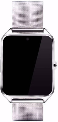 

Wonder World ® Bluetooth MTK6261D 0.3MP Camera Support Micro SIM TF Card MP3 Silver Smartwatch(Silver Strap Regular)