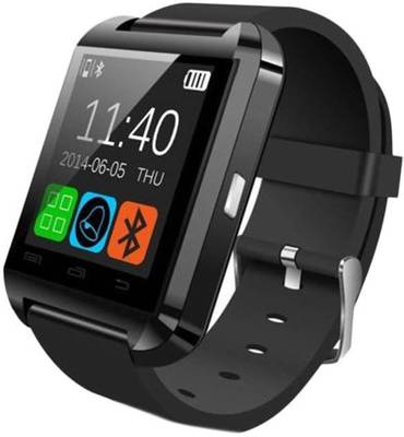 MDI u8 BLACK Smartwatch (Black Strap) 