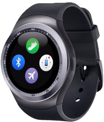 

Voltegic ® Bluetooth V8 intelliget Bluetooth with 0.3M Camera MTK6261D SIM Card Pedometer Sleep Monitor MP3 Black Smartwatch(Black Strap Regular)