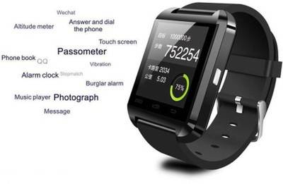 MM Unisex Bluetooth Watch for Android Mobile Phones with Pedometer and Sleep Record Smartwatch (Black Strap) 