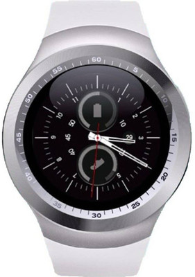 

Voltegic ™ Bluetooth V8 MTK6261D 0.3MP Camera Support Micro SIM TF Card Pedometer Sleep Monitor MP3 Silver Smartwatch(White Strap Regular)
