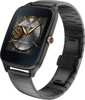 Asus Zenwatch 2 Gunmetal Case with Metal Strap Gunmetal Grey, Black Smartwatch (1.63 inch, Navy Blue) 