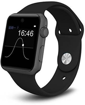 VCS T50-S-BLK Silver Smartwatch (Black Strap M) 