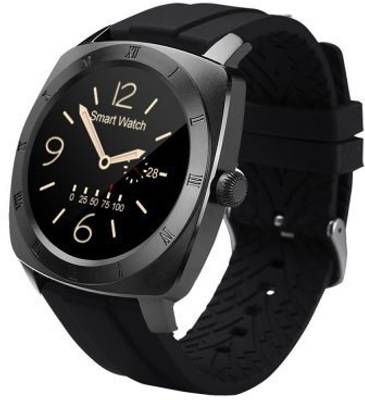 Wayona Bluetooth Smart Watch Heart Rate monitor Round Dial Wristwatch For Android and IOS Smart Wearable Jazz Black Smartwatch (Black Strap) 