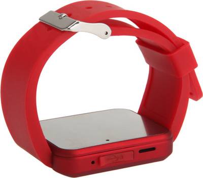 MDI U8 BLACK Smartwatch (Red Strap) 