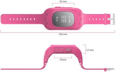 GuzelWorld Watch GPS tracker Kids Pink Smartwatch (Pink Strap) 