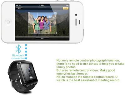 Enhance Limited edition premium U8 with sim card support Black Smartwatch