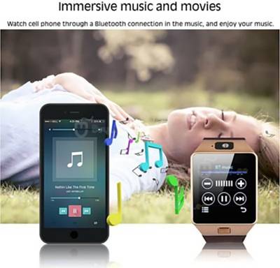 Maxed with SIM card, 32GB memory card slot, Bluetooth and Fitness Tracker Smartwatch 002-GD Golden Sma...
