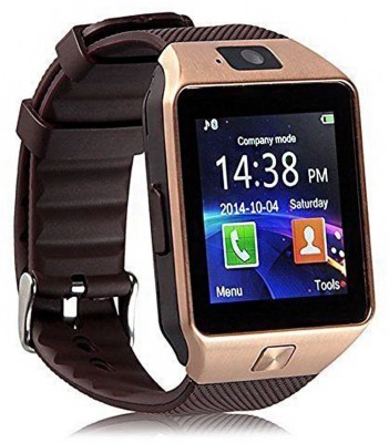 Micomy DZ09 Smartwatch(Brown Strap, Regular)