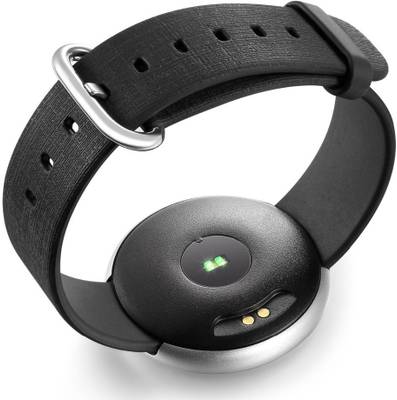 fbandz S6 IP-65 Waterproof Bluetooth Heart Rate Monitor Fitness Band Silver Smartwatch (Silver Strap Free size) 