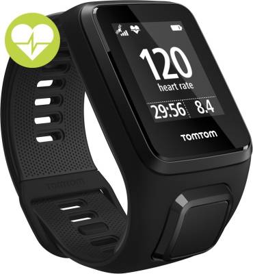 TomTom Spark 3 Cardio, GPS with Heart Rate Monitor Black Smartwatch