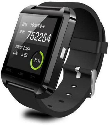 PI U WATCH Black Smartwatch(Black Strap Regular)