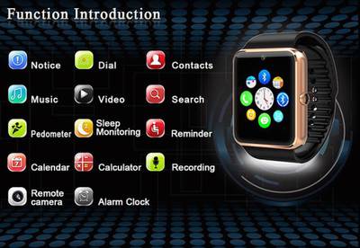 Celestech AP04 with SIM and Memory Card Slot and Fitness Tracker Jazz Gold Smartwatch