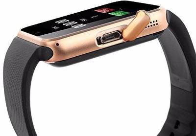 Celestech AP04 with SIM and Memory Card Slot and Fitness Tracker Jazz Gold Smartwatch