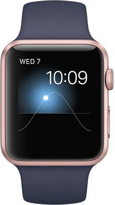 Apple Watch Series 1 - 42 mm Rose Gold Aluminium Case with Midnight Blue Sport Band Midnight Blue Smar...