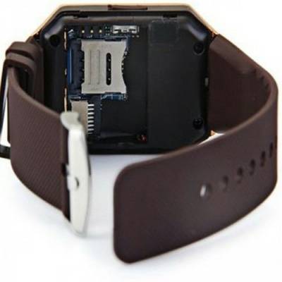 MM T30 Gold Bluetooth Notification Smartwatch (Brown Strap) 