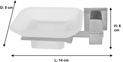 

Klaxon Kristal 101 Soap Dish, Holder or Stand(Silver)