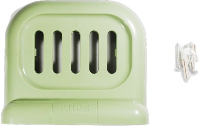 

Saira Green Plastic Soap Dish Wall-Mount and Counter-Top Dual Design(Pistachio Green)